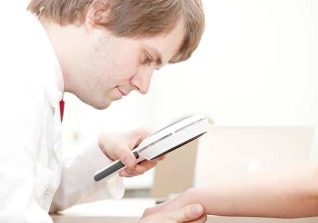 Dermatologist's diagnosis of psoriasis